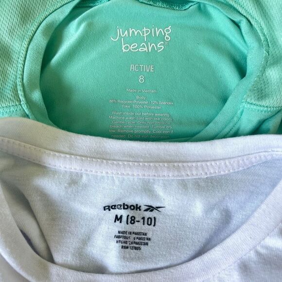 Reebok Skechers Fila Jumping Beans Girls Active Top & Bottom Lot Small/Medium - Picture 8 of 16